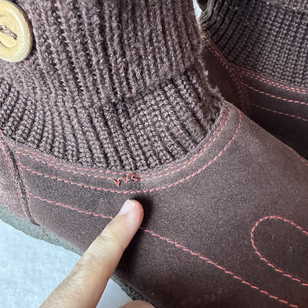 Keen Shay Ankle Boots Womens Size 9.5 Brown Suede Knit Cuff Boho Booties Winter - Picture 7 of 14
